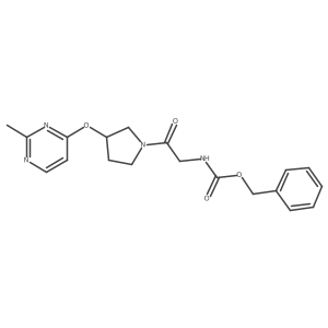 benzyl N-(2-{3-[(2-methylpyrimidin-4-yl)oxy]pyrrolidin-1-yl}-2-oxoethyl)carbamate Structure