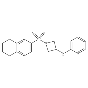 N-[1-(5,6,7,8-tetrahydronaphthalene-2-sulfonyl)azetidin-3-yl]pyrimidin-4-amine Structure