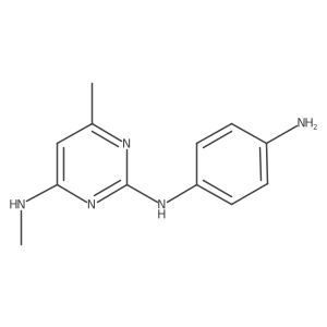 N2-(4-aminophenyl)-N4,6-dimethylpyrimidine-2,4-diamine结构式