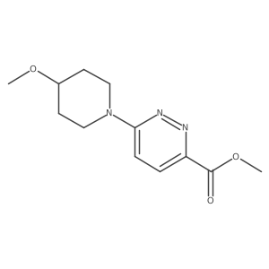 Methyl 6-(4-methoxypiperidin-1-yl)pyridazine-3-carboxylate结构式