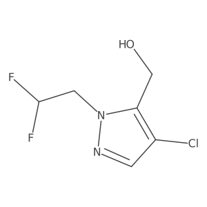 [4-Chloro-1-(2,2-difluoroethyl)-1H-pyrazol-5-yl]methanol结构式