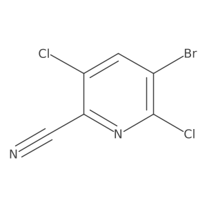 5-Bromo-3,6-dichloropicolinonitrile结构式