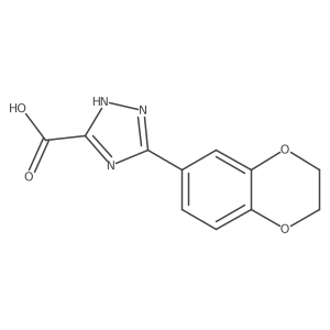 5-(2,3-dihydro-1,4-benzodioxin-6-yl)-4H-1,2,4-triazole-3-carboxylic acid结构式