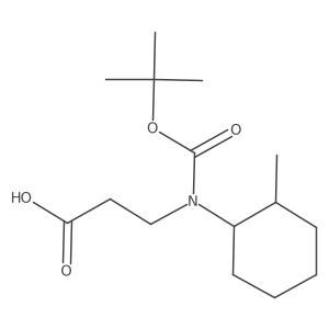 3-{[(t-Butoxy)carbonyl](2-methylcyclohexyl)amino}propanoic acid结构式