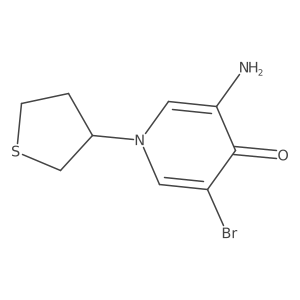 3-Amino-5-bromo-1-(thiolan-3-yl)-1,4-dihydropyridin-4-one Structure