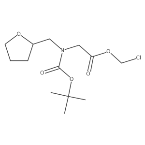 Chloromethyl 2-{[(tert-butoxy)carbonyl][(oxolan-2-yl)methyl]amino}acetate Structure