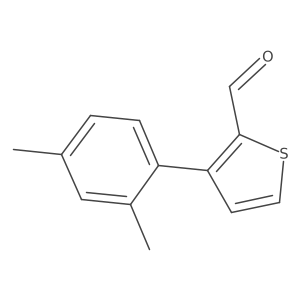 3-(2,4-Dimethylphenyl)thiophene-2-carbaldehyde Structure