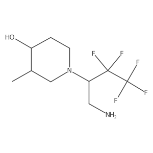 1-(1-Amino-3,3,4,4,4-pentafluorobutan-2-yl)-3-methylpiperidin-4-ol结构式