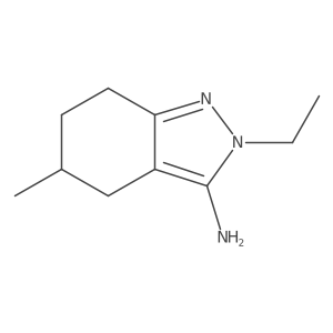 2-ethyl-5-methyl-4,5,6,7-tetrahydro-2H-indazol-3-amine结构式