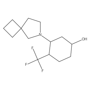 3-{6-Azaspiro[3.4]octan-6-yl}-4-(trifluoromethyl)cyclohexan-1-ol结构式