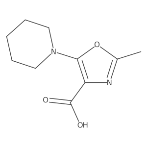 2-Methyl-5-(piperidin-1-yl)-1,3-oxazole-4-carboxylic acid Structure
