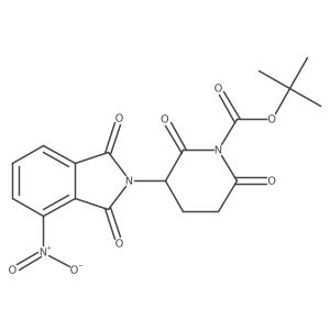 Tert-butyl 3-(4-nitro-1,3-dioxoisoindolin-2-yl)-2,6-dioxopiperidine-1-carboxylate结构式