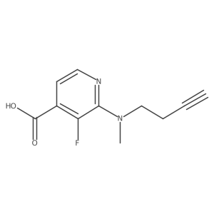 2-[(But-3-yn-1-yl)(methyl)amino]-3-fluoropyridine-4-carboxylic acid Structure