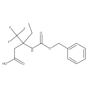 3-{[(Benzyloxy)carbonyl]amino}-3-(trifluoromethyl)pentanoic acid结构式