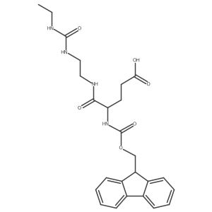 4-({2-[(ethylcarbamoyl)amino]ethyl}carbamoyl)-4-({[(9H-fluoren-9-yl)methoxy]carbonyl}amino)butanoic acid Structure