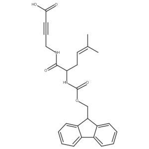4-[2-({[(9H-fluoren-9-yl)methoxy]carbonyl}amino)-5-methylhex-4-enamido]but-2-ynoic acid结构式