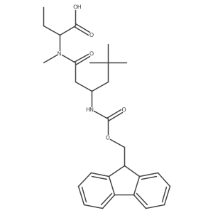 2-[3-({[(9H-fluoren-9-yl)methoxy]carbonyl}amino)-N,5,5-trimethylhexanamido]butanoic acid Structure