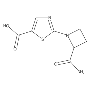 2-(2-Carbamoylazetidin-1-yl)-1,3-thiazole-5-carboxylic acid结构式