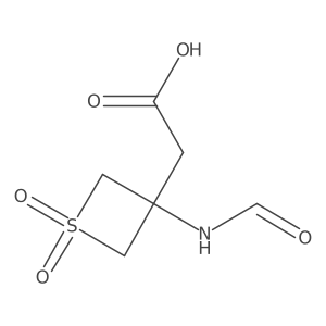 2-(3-Formamido-1,1-dioxo-1lambda6-thietan-3-yl)acetic acid Structure