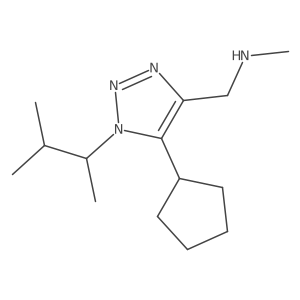 {[5-cyclopentyl-1-(3-methylbutan-2-yl)-1H-1,2,3-triazol-4-yl]methyl}(methyl)amine Structure