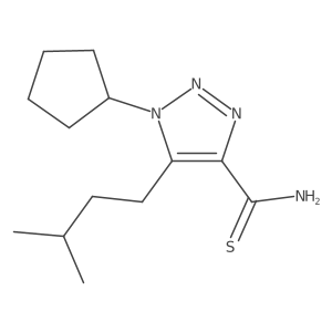 1-cyclopentyl-5-(3-methylbutyl)-1H-1,2,3-triazole-4-carbothioamide结构式