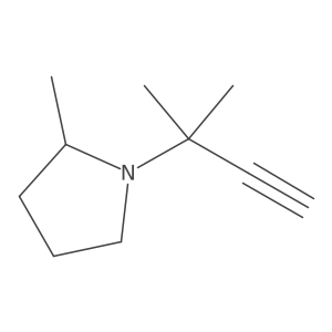 2-Methyl-1-(2-methylbut-3-yn-2-yl)pyrrolidine结构式