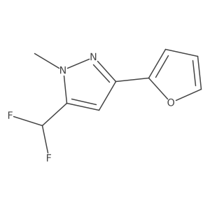 5-(Difluoromethyl)-3-(2-furyl)-1-methyl-1H-pyrazole结构式