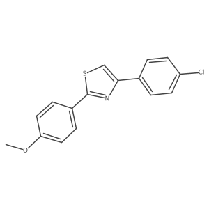 4-(4-chlorophenyl)-2-(4-methoxyphenyl)Thiazole结构式