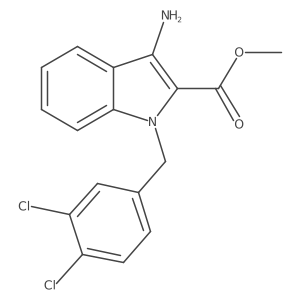 Methyl 3-amino-n-(3,4-dichlorobenzyl)indole-2-carboxylate结构式