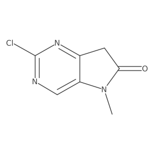 2-Chloro-5-methyl-5,7-dihydro-6H-pyrrolo[3,2-D]pyrimidin-6-one结构式