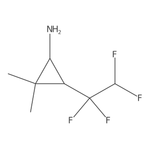 rac-(1R,3S)-2,2-dimethyl-3-(1,1,2,2-tetrafluoroethyl)cyclopropan-1-amine结构式