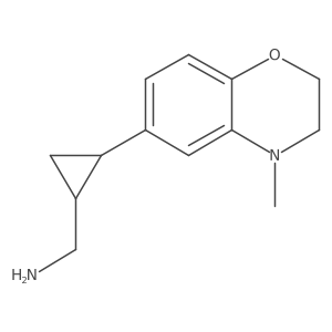 rac-[(1R,2R)-2-(4-methyl-3,4-dihydro-2H-1,4-benzoxazin-6-yl)cyclopropyl]methanamine结构式