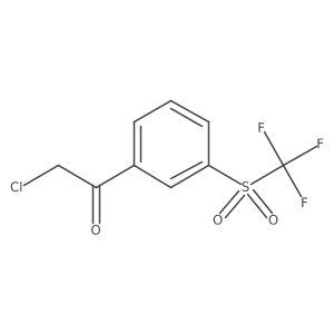 2-Chloro-1-(3-trifluoromethanesulfonylphenyl)ethan-1-one结构式