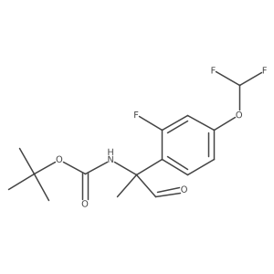 tert-butyl N-{2-[4-(difluoromethoxy)-2-fluorophenyl]-1-oxopropan-2-yl}carbamate结构式