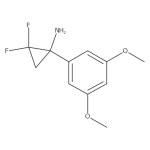 1-(3,5-Dimethoxyphenyl)-2,2-difluorocyclopropan-1-amine Structure