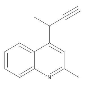 4-(But-3-yn-2-yl)-2-methylquinoline结构式