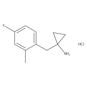 1-[(4-Fluoro-2-methylphenyl)methyl]cyclopropan-1-amine hydrochloride Structure