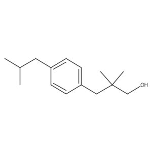 2,2-Dimethyl-3-[4-(2-methylpropyl)phenyl]propan-1-ol结构式