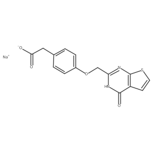 sodium 2-[4-({4-oxo-3H,4H-thieno[2,3-d]pyrimidin-2-yl}methoxy)phenyl]acetate Structure