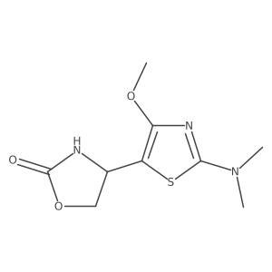 4-[2-(Dimethylamino)-4-methoxy-1,3-thiazol-5-yl]-1,3-oxazolidin-2-one Structure