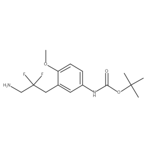 tert-butyl N-[3-(3-amino-2,2-difluoropropyl)-4-methoxyphenyl]carbamate结构式