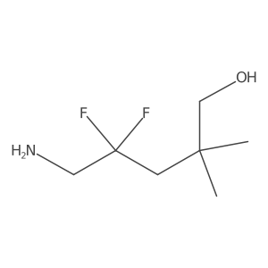 5-Amino-4,4-difluoro-2,2-dimethylpentan-1-ol结构式