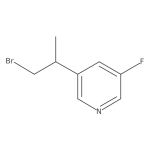 3-(1-Bromopropan-2-yl)-5-fluoropyridine结构式