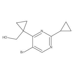 [1-(5-Bromo-2-cyclopropylpyrimidin-4-yl)cyclopropyl]methanol Structure
