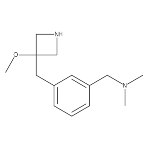 ({3-[(3-Methoxyazetidin-3-yl)methyl]phenyl}methyl)dimethylamine结构式
