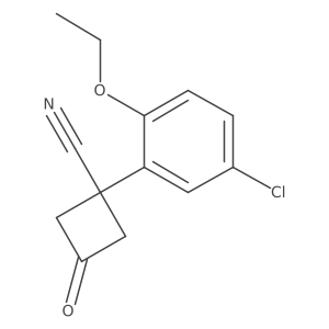 1-(5-Chloro-2-ethoxyphenyl)-3-oxocyclobutane-1-carbonitrile结构式