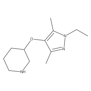 3-[(1-ethyl-3,5-dimethyl-1H-pyrazol-4-yl)oxy]piperidine结构式