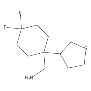 [4,4-Difluoro-1-(thiolan-3-yl)cyclohexyl]methanamine Structure