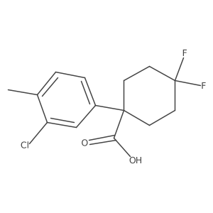 1-(3-Chloro-4-methylphenyl)-4,4-difluorocyclohexane-1-carboxylic acid Structure