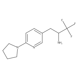 1,1,1-Trifluoro-3-[6-(pyrrolidin-1-yl)pyridin-3-yl]propan-2-amine Structure